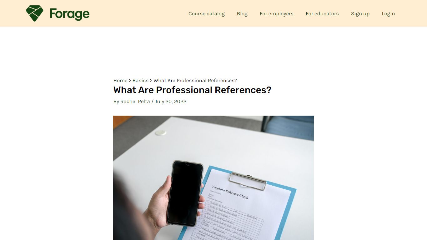 What Are Professional References? - Forage